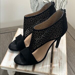 BCBGeneration Black Laser-Cut Heels